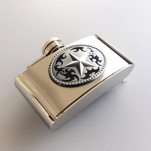 JEAN'S FRIEND Western Star إبزيم حزام قارورة من الفولاذ المقاوم للصدأ بسعة 3 أونصة متوفر أيضًا في الولايات المتحدة in Kuwait