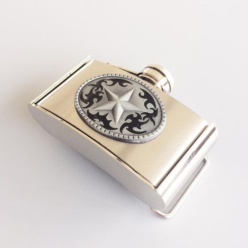 JEAN'S FRIEND Western Star إبزيم حزام قارورة من الفولاذ المقاوم للصدأ بسعة 3 أونصة متوفر أيضًا في الولايات المتحدة in Kuwait