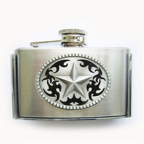 JEAN'S FRIEND Western Star إبزيم حزام قارورة من الفولاذ المقاوم للصدأ بسعة 3 أونصة متوفر أيضًا في الولايات المتحدة in Kuwait