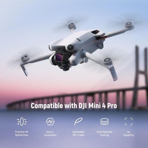 مجموعة مرشحات NEEWER ND & CPL متوافقة مع DJI Mini 4 Pro، 8 عبوات من الأشعة فوق البنفسجية CPL ND8 ND16 ND32 ND64 ND128 ND256 CPL Polarizer فلاتر عدسة بدون طيار ذات كثافة محايدة، زجاج بصري عالي الدقة متعدد الطبقات / إطار من الألومنيوم in Kuwait