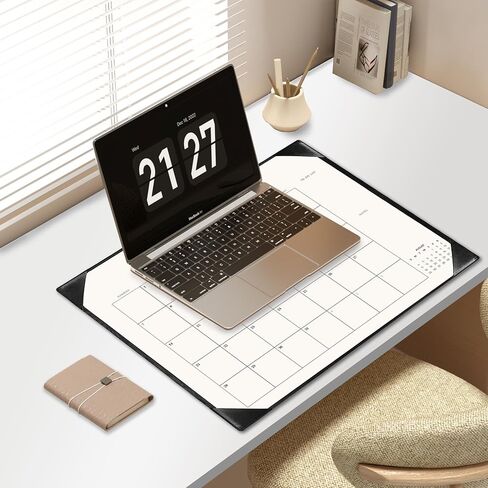 Large Desk Calendar 2024-2025 with Desk Mat, Desktop Calendar 18 Monthly Runs From Jul 2024 to Dec 2025, Desk Pad Calendar 22 x 17 Inch Perfect for Planning, Organizing, and Scheduling Your Life (Black) in Saudi Arabia