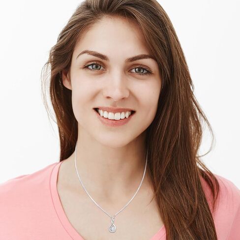 قلادة من الفضة المطلية بالبلاتينيوم 1 قيراط مويسانيتي هدية للنساء قلادة على شكل قلب هدية لها in Kuwait