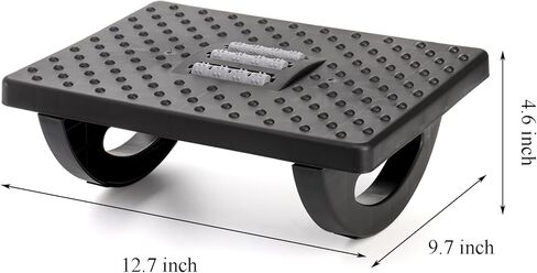 Lawei 2 حزمة مسند قدم هزاز لتحت المكتب في العمل، مسند قدم مريح للمكتب مع حامل لتدليك القدم، مسند قدم مريح للقدم الهزاز للمكتب والمنزل، 180 درجة، أسود in Kuwait