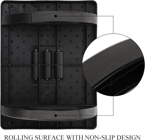 Lawei 2 حزمة مسند قدم هزاز لتحت المكتب في العمل، مسند قدم مريح للمكتب مع حامل لتدليك القدم، مسند قدم مريح للقدم الهزاز للمكتب والمنزل، 180 درجة، أسود in Kuwait