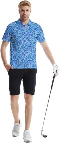 Golf Polo Shirts, Moisture Wicking Sports Shirts for Men, Ultral Soft Golf Shirts Stylish Collared Shirts Polo Shirts for Men in Saudi Arabia