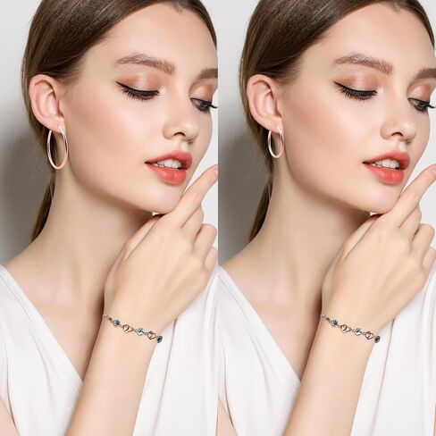 4 Pairs Clip On Hoop Earrings Brass Circle Fake Hoop Spring Earring Clips and 4 Pairs Anti-Pain Earring Pads for Women Non-Pierced Ears, 4 Sizes in Saudi Arabia
