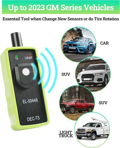 أداة إعادة تعلم GM Tpms، ملحقات السيارة 2 في 1 مبرمج مستشعر الإطارات، أداة برمجة TPMS العالمية، أداة إعادة تعلم TPMS، Super EL50448، أداة إعادة تعيين TPMS إصدار 2023 لمركبات سلسلة GM in Kuwait