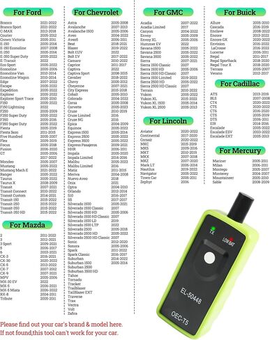 أداة إعادة تعلم GM Tpms، ملحقات السيارة 2 في 1 مبرمج مستشعر الإطارات، أداة برمجة TPMS العالمية، أداة إعادة تعلم TPMS، Super EL50448، أداة إعادة تعيين TPMS إصدار 2023 لمركبات سلسلة GM in Kuwait