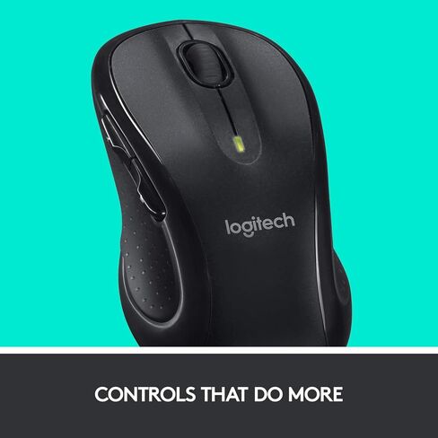 Logitech M510 Wireless Computer Mouse – Comfortable Shape with USB Unifying Receiver, with Back/Forward Buttons and Side-to-Side Scrolling, Blue in Saudi Arabia