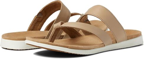 Kamik Womens Cara Flip Leather Sandals,Taupe,10 in Saudi Arabia