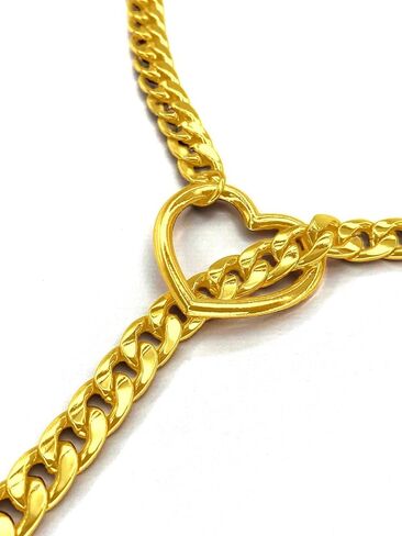 Heart Slip Chain Necklace for Women O-Ring Punk Cuban Necklace Chunky Heart Pendant Necklace Y-Lariat Necklace Long Necklace Heart Lock With Key Necklace Fashion Jewelry Gifts in Saudi Arabia