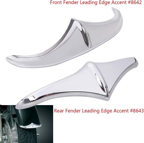 Motorcycle Accessory #8642 Leading Edge Front Fender Accent Tip Trim For Harley Street Glides Road King/Glides Electra Glides,Chrome in Saudi Arabia