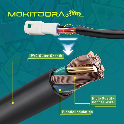 صمام خانق إلكتروني لمقود السيارة مقاس 10 بوصات من MoKitDora بواسطة حزام تمديد الأسلاك لسيارة Harley Softail Touring لعام 2016-up in Saudi Arabia