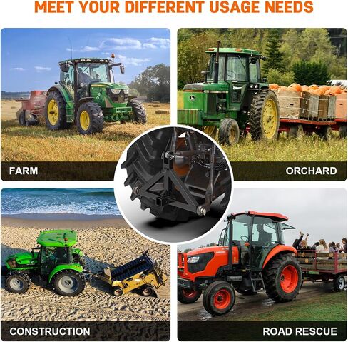 3 Point Trailer Hitch 2" Receiver Quick Hitch Compatible with Category 1 Tractors(Black), Heavy Duty Tractor Drawbar Hitch Adapter Compatible with BX, Kubota, John Deere, NorTrac, Kioti, Yanmar in Saudi Arabia