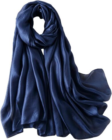 Wander Agio Womens Chiffon Shawl Party Wraps Evening Dress Bridesmaid Long Linen Scarves for Wedding Pearl Gloss Finish in Saudi Arabia