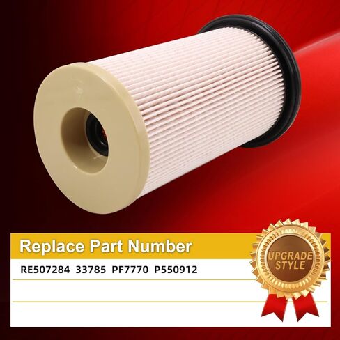 استبدال فلتر الوقود RE507284 33785 PF7770 P550912 متوافق مع محمل جرار John Deere 450CLC 744H 744J 824J 844J 1600 6650 7300 7400 7500 9100 9200 9300 9520 9620 خرطوشة in Kuwait