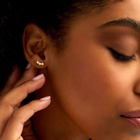 RS Pure by Ross-Simons 14kt Yellow Gold Star Ear Climbers in Saudi Arabia