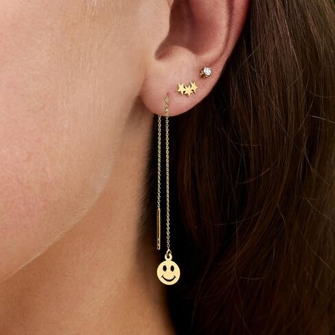 RS Pure by Ross-Simons 14kt Yellow Gold Star Ear Climbers in Saudi Arabia