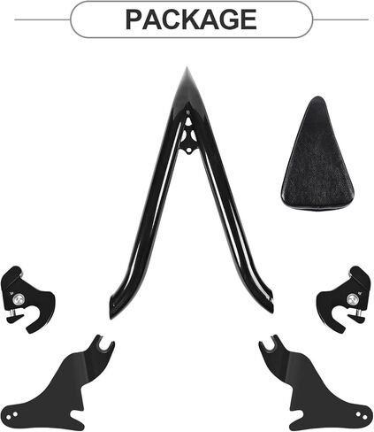 مسند ظهر للركاب الخلفي قابل للفصل بارتفاع 26 بوصة للدراجة النارية مع وسادة لدراجة Harley Touring Road King Street Glide Electra Glide CVO Road Glide 2009-2024 ملحقات in Kuwait