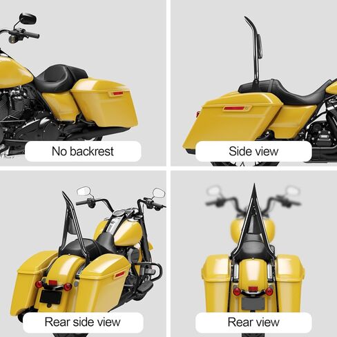 مسند ظهر للركاب الخلفي قابل للفصل بارتفاع 26 بوصة للدراجة النارية مع وسادة لدراجة Harley Touring Road King Street Glide Electra Glide CVO Road Glide 2009-2024 ملحقات in Kuwait