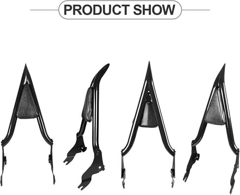 مسند ظهر للركاب الخلفي قابل للفصل بارتفاع 26 بوصة للدراجة النارية مع وسادة لدراجة Harley Touring Road King Street Glide Electra Glide CVO Road Glide 2009-2024 ملحقات in Kuwait