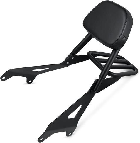 Worldmotop Backrest Sissy Bar استبدال رف الأمتعة الخلفي لـ Yamaha Bolt XV950 XVS950 2014-2020 XV 950 XVS950 Bolt R-Spec 2014-2022 مقعد الركاب مسند الظهر القابل للفصل (مع رف الأمتعة) in Kuwait