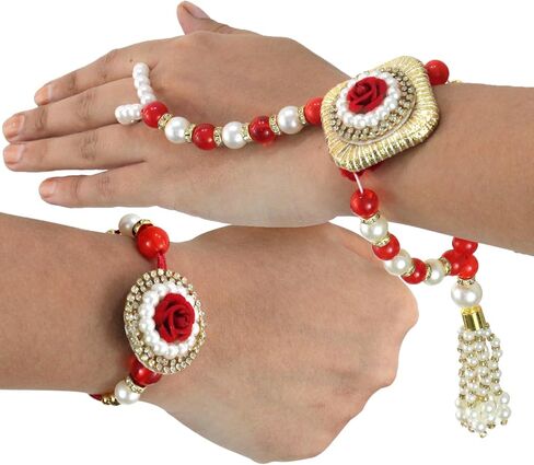 TIED RIBBONS Bhaiya Bhabhi Rakhi | Lumba Rakhi for Bhabhi | Mini Greeting Card | Roli Packet - Raksha bandhan Rakhi for Brother | Bhabhi Rakhi Set for Bhai Bhabhi in Saudi Arabia