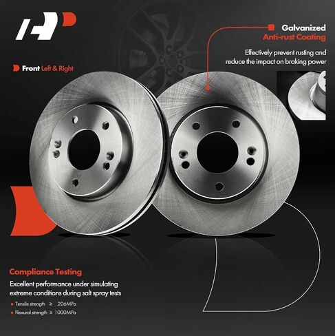 دوارات فرامل قرصية أمامية ذات فتحات تهوية أمامية مقاس 11.02 بوصة (280 ملم) متوافقة مع موديلات مختارة من هيونداي وكيا - إلنترا، سوناتا، توسان، أيونيك، تيبورون، سبورتاج، أوبتيما، ماجنتيس، روندو، سول، نيرو in Saudi Arabia