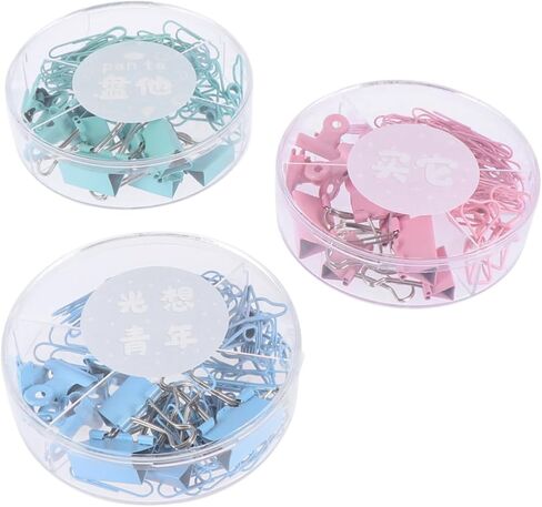 Ciieeo 3 صندوق منظم مجلد الموثق اللوازم المكتبية الصغيرة مقاطع الموثق الصغيرة مقاطع الورق الموثق مجموعات مشابك الإبهام مجموعة ثابتة مجموعة ملف كبير مشبك القرطاسية مجموعة مجموعة جناح in Kuwait