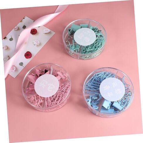 Ciieeo 3 صندوق منظم مجلد الموثق اللوازم المكتبية الصغيرة مقاطع الموثق الصغيرة مقاطع الورق الموثق مجموعات مشابك الإبهام مجموعة ثابتة مجموعة ملف كبير مشبك القرطاسية مجموعة مجموعة جناح in Kuwait