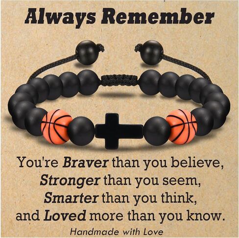 Basketball Soccer Baseball Football Gifts for Teen Boys, Bracelets for Boys Gifts Ideas for Birthday/Back to School/Christmas in Kuwait