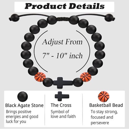 Basketball Soccer Baseball Football Gifts for Teen Boys, Bracelets for Boys Gifts Ideas for Birthday/Back to School/Christmas in Kuwait