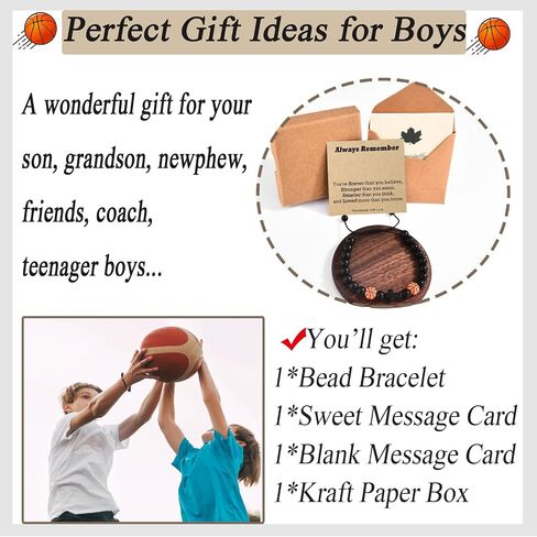 Basketball Soccer Baseball Football Gifts for Teen Boys, Bracelets for Boys Gifts Ideas for Birthday/Back to School/Christmas in Kuwait