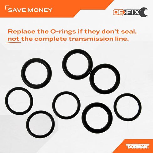 Dorman 66236 Transmission Line Connector O-Rings Compatible with Select Ford/Lincoln/Mercury Models, 8 Pack (OE Fix) in Saudi Arabia