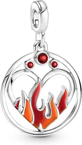Pandora Fire Inside Medallion سوار Charm Me أساور - مجوهرات نسائية مذهلة - هدية للنساء - مصنوعة من الفضة الاسترليني والمينا in Saudi Arabia