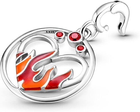 Pandora Fire Inside Medallion سوار Charm Me أساور - مجوهرات نسائية مذهلة - هدية للنساء - مصنوعة من الفضة الاسترليني والمينا in Saudi Arabia
