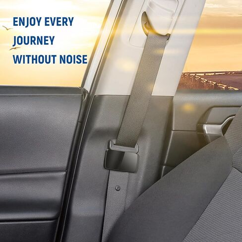 4PCS Car Seat Belt Clip, Black Premium Universal Cars Shoulder Neck Strap Positioner Clips Prevent Noise, Vehicle Interior Accessories for Men Women in Kuwait