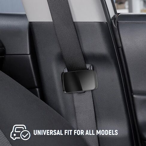 4PCS Car Seat Belt Clip, Black Premium Universal Cars Shoulder Neck Strap Positioner Clips Prevent Noise, Vehicle Interior Accessories for Men Women in Kuwait