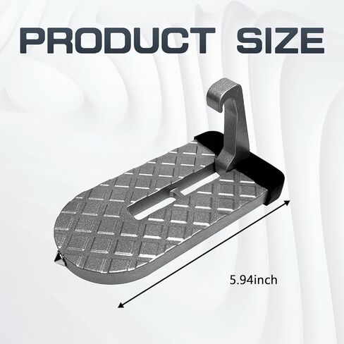 خطاف خطوة السيارة للسقف، خطوة باب السيارة للوصول إلى سقف السيارة، خطوة باب السيارة 2 في 1 قابلة للطي ومطرقة إنقاذ الحياة لكسر الزجاج، خطوة رف سقف السيارة لمعظم السيارات وسيارات الدفع الرباعي والشاحنات (فضي) in Kuwait