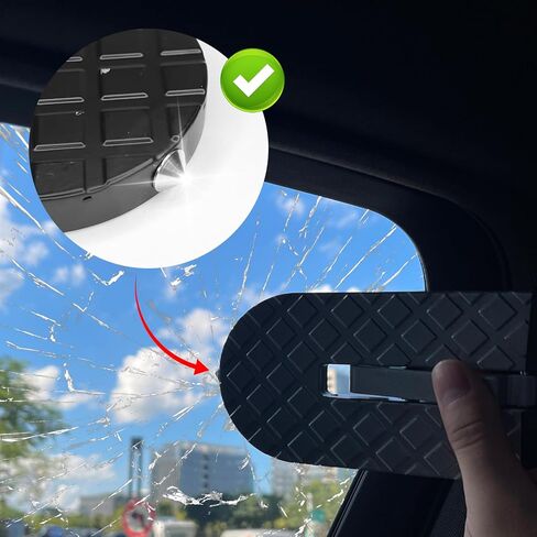 خطاف خطوة السيارة للسقف، خطوة باب السيارة للوصول إلى سقف السيارة، خطوة باب السيارة 2 في 1 قابلة للطي ومطرقة إنقاذ الحياة لكسر الزجاج، خطوة رف سقف السيارة لمعظم السيارات وسيارات الدفع الرباعي والشاحنات (فضي) in Kuwait