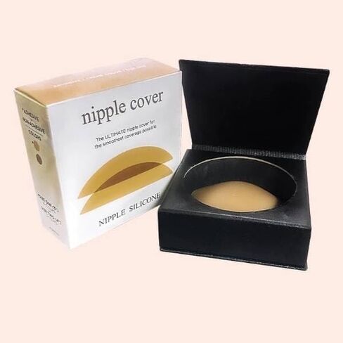 Silicone Nipple Covers 2 Pairrs of Light Skin Coloured Invisible and Reusable Adhesive Nipple Covers, Medium in Saudi Arabia