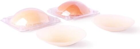 Silicone Nipple Covers 2 Pairrs of Light Skin Coloured Invisible and Reusable Adhesive Nipple Covers, Medium in Saudi Arabia