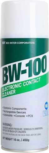 BW-100 بخاخ منظف الاتصال الإلكتروني غير القابل للاشتعال - ينظف بأمان أجهزة التحكم وأجهزة الكمبيوتر وثنائي الفينيل متعدد الكلور والمزيد - يزيل الغبار والأوساخ والملوثات عند التلامس - سريع الجفاف | 4 أوقية/114 جرام | حزمة من 3 in Saudi Arabia