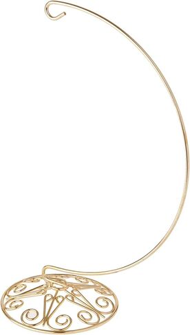 Bard's Ornate Gold-toned Ornament Stand, Large, 10.25" H x 4" W x 4" D in Saudi Arabia