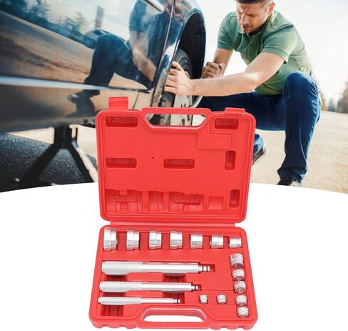 Bushing Driver Tool Set, 17 Pieces Bushing Driver Tool Set Wheel Bearing Race Seal Bush Driver Removal Kit Aluminum for Automotive in Saudi Arabia