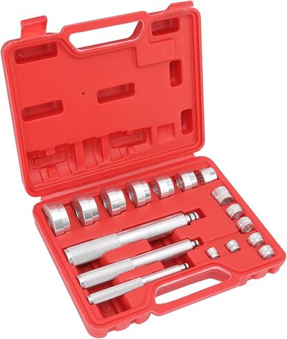 Bushing Driver Tool Set, 17 Pieces Bushing Driver Tool Set Wheel Bearing Race Seal Bush Driver Removal Kit Aluminum for Automotive in Saudi Arabia