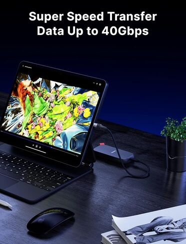 جي سوكس محول USB C ذكر الى USB C انثى بزاوية قائمة 90 درجة، وصلة USB C 3.1/40Gbps PD 100 واط، موسع شحن سريع لروج الي، ستيم ديك، سويتش، ايفون 15، لاب توب، تابلت in Kuwait