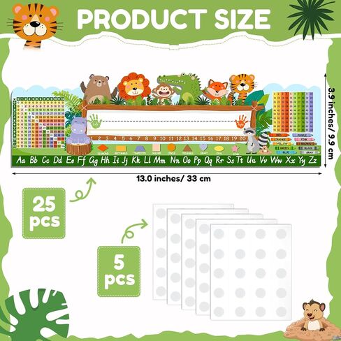 25 Pcs Classroom Name Plate Animal Desk Nameplate Traditional Manuscript Name Plates Farm Animals Nameplate for Student Teaching Supplies Cubbies Desks Locker Labels School Decor in Saudi Arabia
