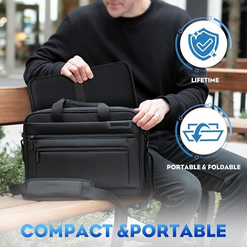Portable Airplane Seat Cushion 20.5inch, Travel Foldable Bleachers Gel Seat Cuhsion Seat Cushion for Wheelchair Car Chair Seat Pads for Office Chair Camping Kayak Flights Stadium in Saudi Arabia