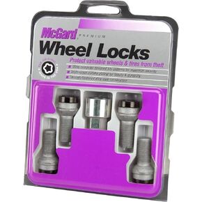 McGard 28318 Black Bolt Style Radius Seat Lock Bolt Set (M14 x 1.5 Thread Size)- Set of 4